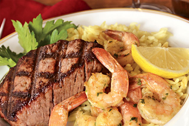 Affordable steak and shrimp dinners